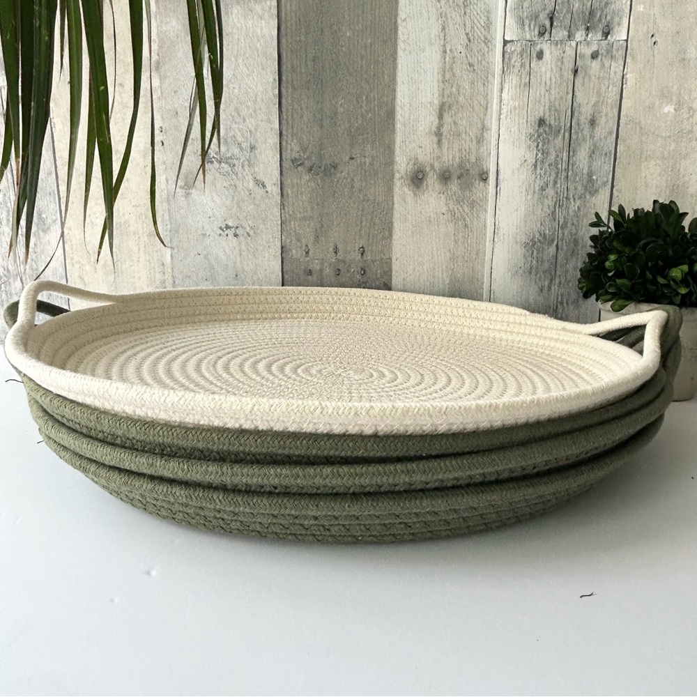 🌴Target Green Round Rope Tray |Sold Separately - Picture 4 of 5